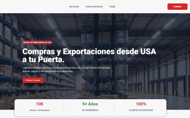 Página de inicio de Ross Express Market — logística y envíos internacionales EE.UU. a Latinoamérica